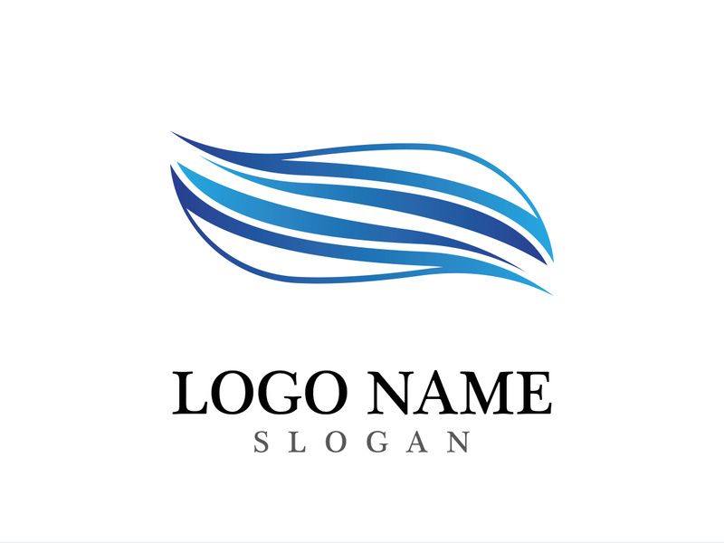 Wave beach vector illustration design logo