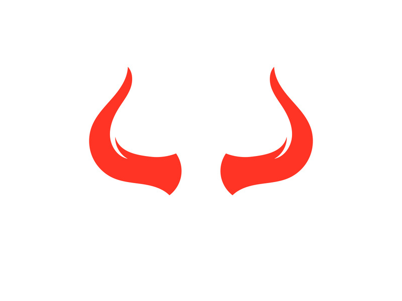 Devil horn red logo icon