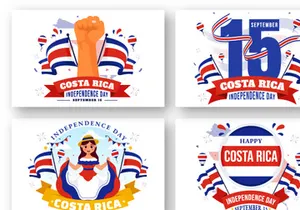 12 Independence Day of Costa Rica Illustration