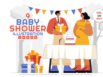 9 Baby Shower Celebration Illustration preview picture