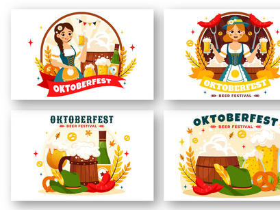 13 Oktoberfest Beer Festival Illustration