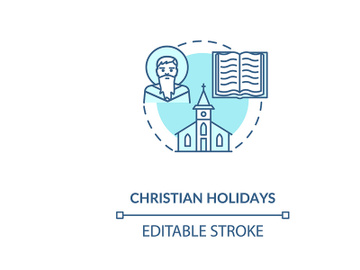 Christian holidays concept icon preview picture