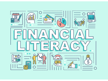 Financial literacy word concepts banner preview picture