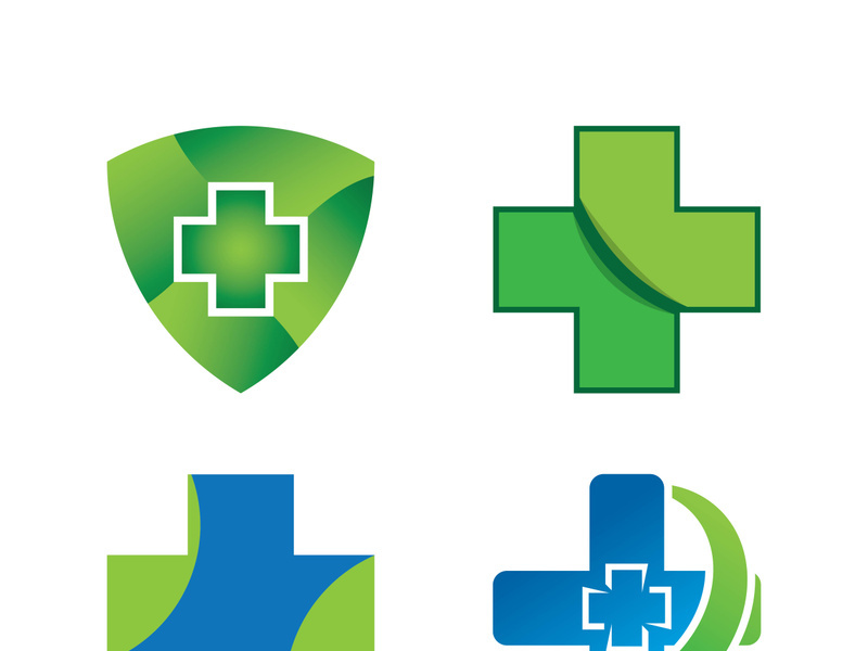 Health medical logo template vector illustration design