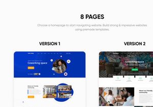 Landing Page Coworking Template PSD Figma