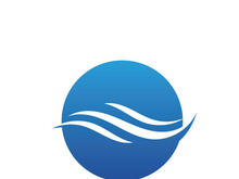 Water wave icon vector template logo