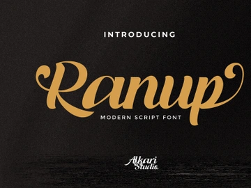 Ranup - Modern Script Font preview picture