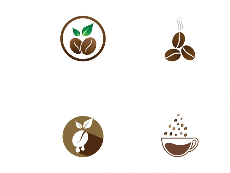 coffee bean icon vector illustration template