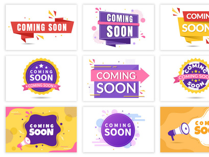 30 Coming Soon Banner Background Illustration