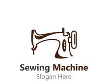 Sewing Machine Logo design concept, Tailor Sewing vector, Fashion Simple Design Template