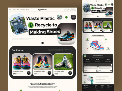 Waste Management Recycle Website Design Concept