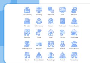 Online Learning Icon Pack