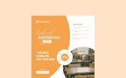 School Admission Social Media Post And Web Banner Template
