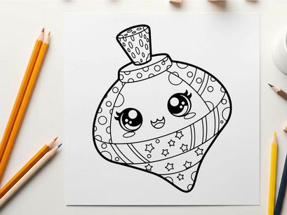 Cute virus germ cartoon character vector illustration