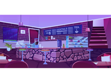 Nightclub interior flat vector illustration preview picture