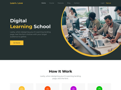 E-Learning Landing Page Design