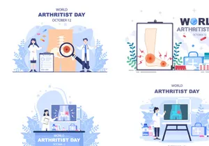 16 World Arthritis Day Vector Illustration
