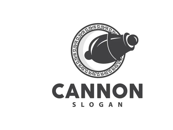 Cannon Logo, Elegant Simple Design Retro Vintage Style