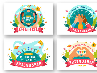 10 Happy Friendship Day Illustration