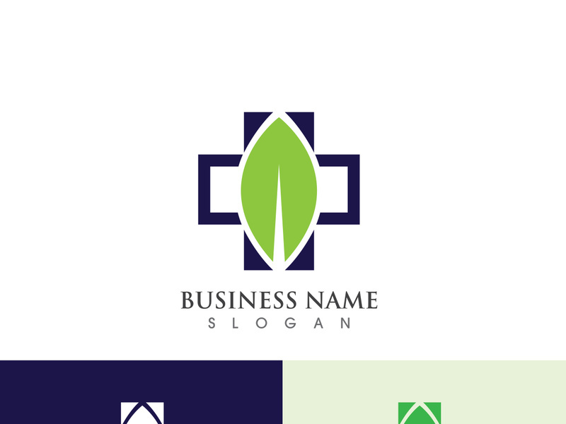 hospital logo and symbol Template, Green logo vector