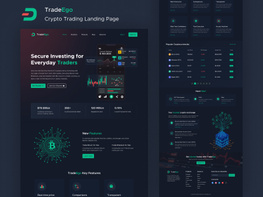 TradeEgo - Crypto Trading Landing Page Figma Template preview picture
