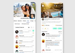 Social Networking Services Mobile App UI Kit