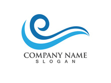 Wave water beach logo