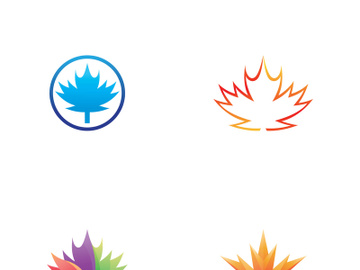 Maple leaf logo design with creative idea preview picture