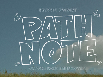 Path Note | Outline Bold Handwritten preview picture