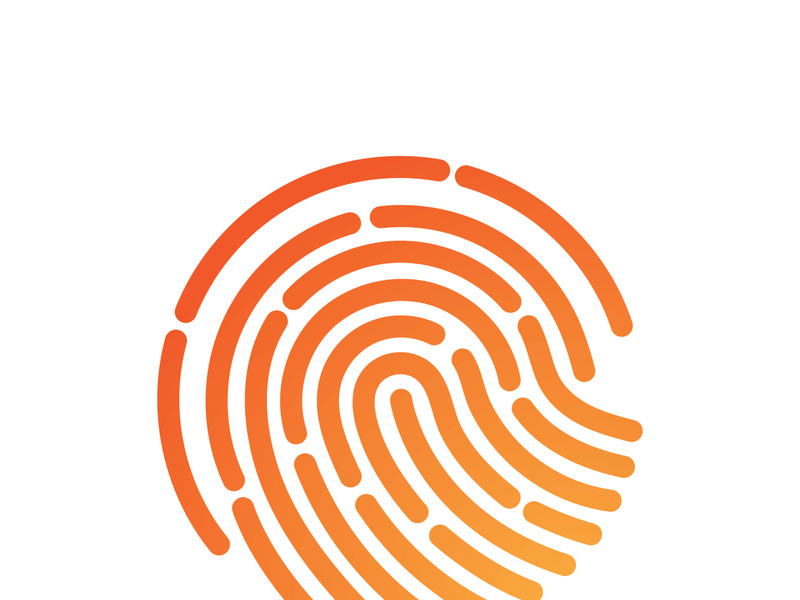 Fingerprint logo vector illustration icon template design
