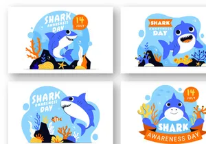 10 Shark Awareness Day Illustration