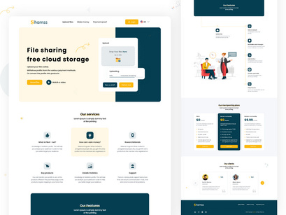 Shams is a pack of 8 landing pages in high quality XD format