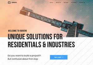 Obrero - Hero Constructor Landing Page
