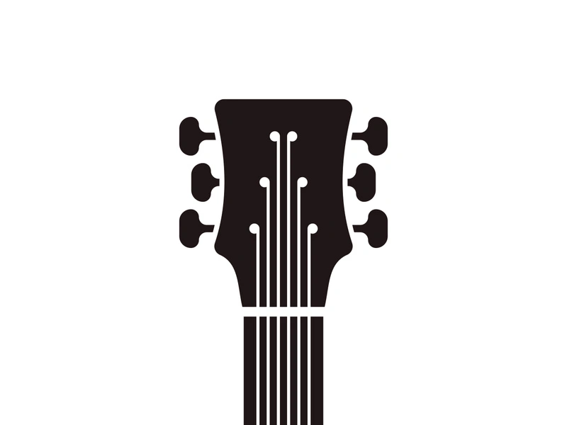 Guitar logo design icon and symbol vector inspiration