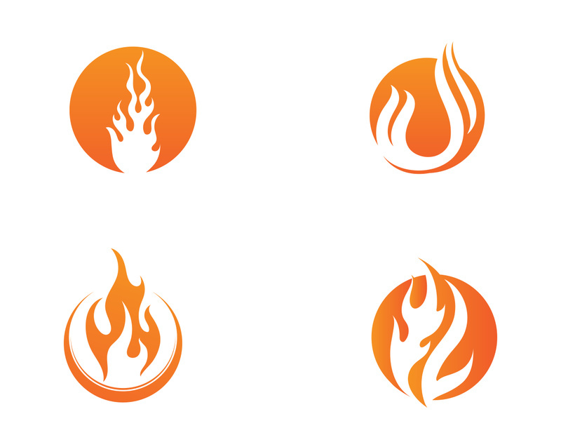 Fire Logo Template  Flame Symbol  Icon Vector