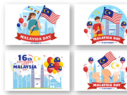 16 Happy Malaysia Day Illustration