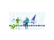 People Travelling flat design concept