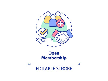 Open membership concept icon preview picture