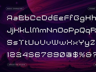 Cosmo Core | Pixelated Font