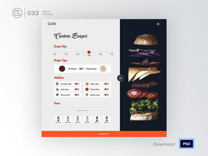 Customize your Sandwich | Daily UI challenge - Day 033/100
