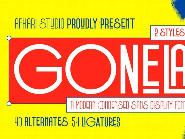 Gonela - Modern Condensed Sans Display Font