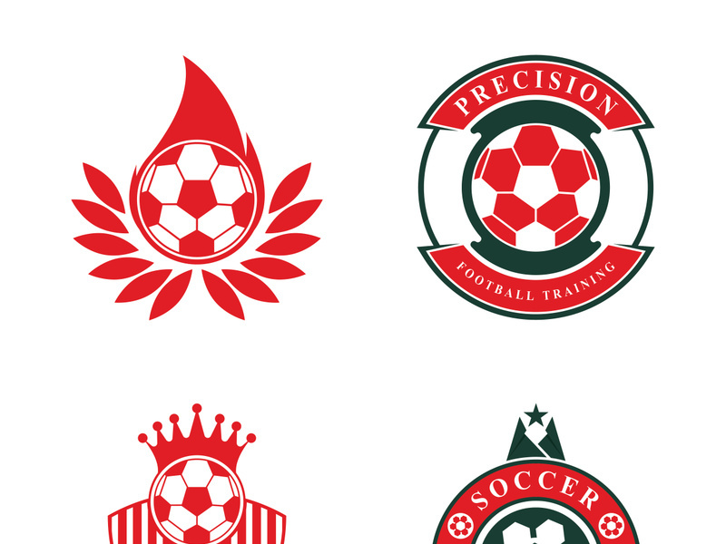 Football logo icon design and symbol soccer club vector