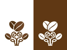 Coffee bean icon vector illustration template