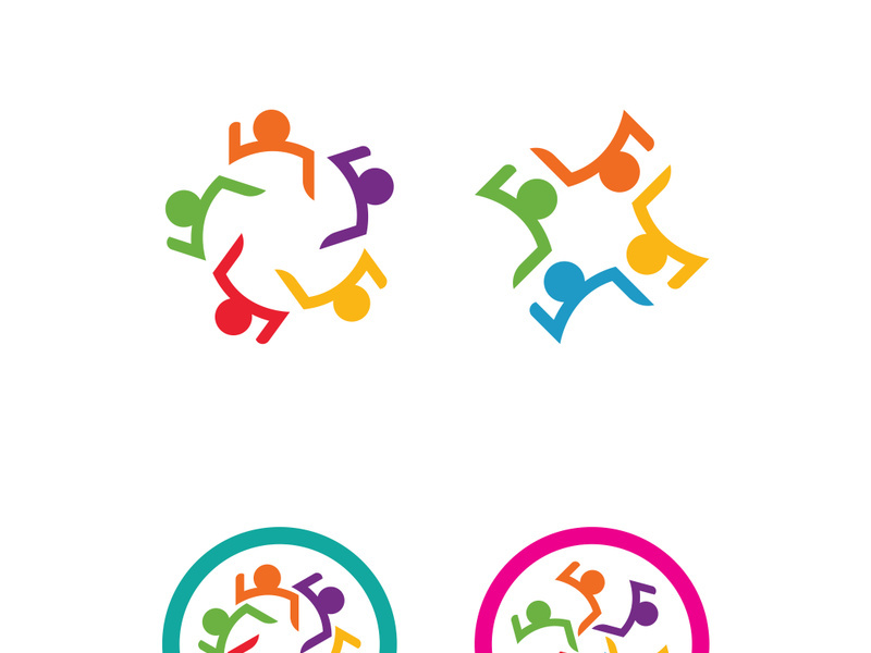 Community, network and social icon design template