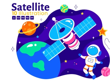 10 Satellite Internet Technology Illustration preview picture