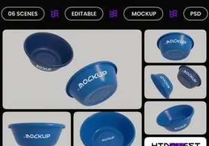 Plastic Bucket Mockup