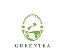 Green tea logo, herbal, organic health minimal design template