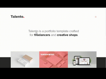 Talento - Free Adobe XD Template preview picture