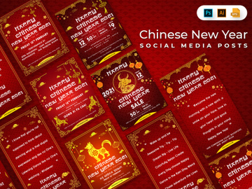 Chinese New Year Social Media Posts preview picture