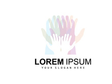 Hand Logo, Teamwork Vector Design